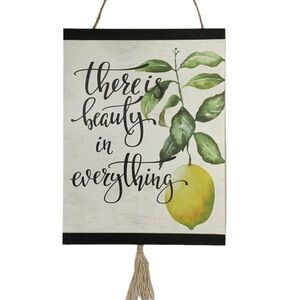 Zest Garden Wall Hanging Lemon Modern FarmHouse Shabby Phrase Large 25 x 12 in